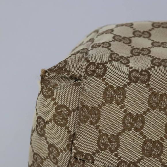 GUCCI GG Canvas Hand Bag Web Sherry Line Beige Gold 211935 Auth 99143 - Picture 9 of 16